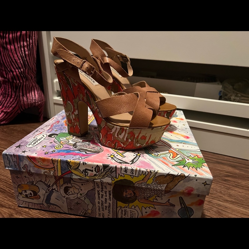 Tan high heel